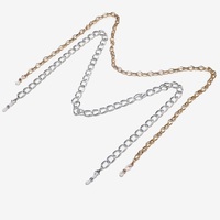 Metal non-slip chain, 2-piece set gold and silver thick, for glasses and masks GM013