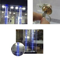 Стойка-витрина акриловая напольная вращающаяся для очков, оправ, футляров и аксессуаров с двумя колоннами 18006F-2, размер 176 * 58 см