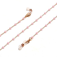 Металлическая черная цепочка для очков с усами GL1410