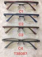 Оправа для очков мужская металлическая полуободковая с флексом T38087