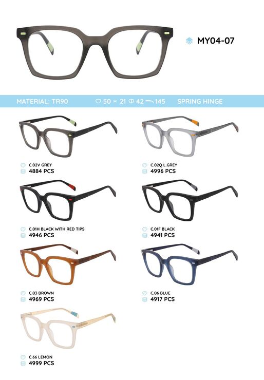 Оправа для очков пластиковая из материала TR90 MY04-07
