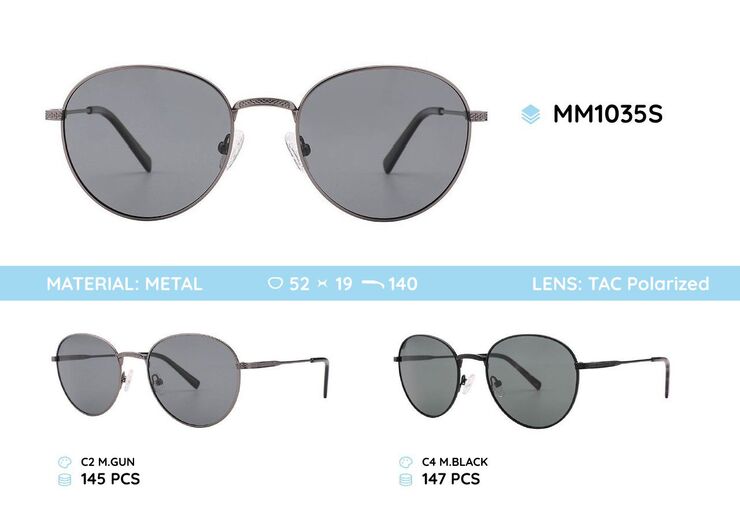 Metal frames polarized sunglasses MM1035S