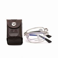 Очки металлические мультифокальные складные для чтения 180渐进 с защитой Blue ray cut с футляром, диоптрии от +1.00 до +3.50, РМЦ=62-64