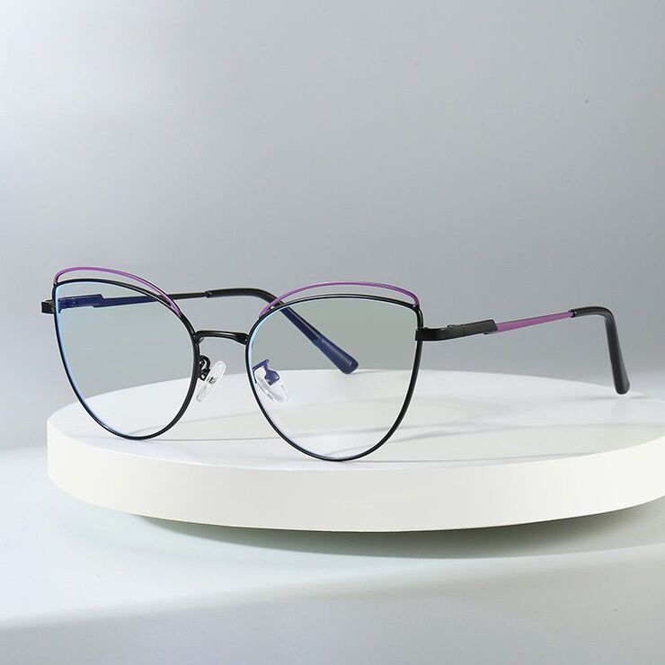 Metal glasses with blue light and UV protection 9745-GT