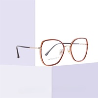 Combined frame (metal + TR90) or glasses with blue light protection, with spring hinges FA87150