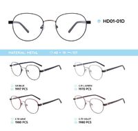 Металлическая оправа с дужками из материала TR-90 HD01-01D