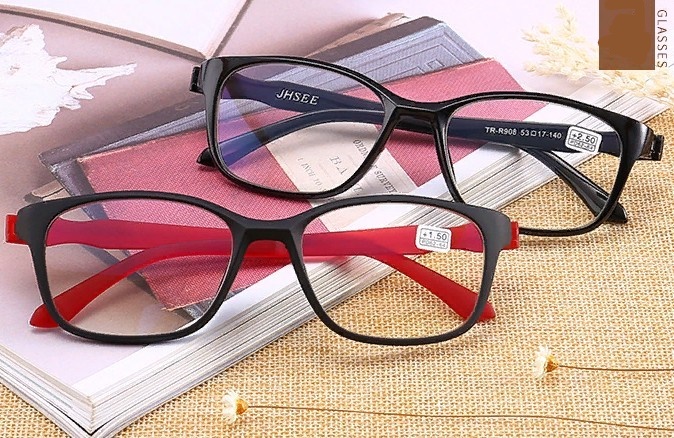 Лёгкие очки для чтения TR-90 с антибликовым покрытием синий 908