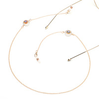 Металлическая цепочка для очков с кулоном со стразами GL1072