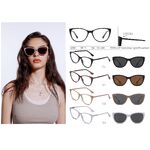 Оправа для очков пластиковая TR90+CP с защитой от синего света, с флексом  + поляризационная солнцезащитная насадка (клипон) Leke LK8817