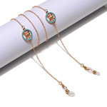 Металлическая цепочка для очков и масок с кулоном паук GL1180