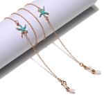 Металлическая цепочка для очков и масок с кулоном морская звезда GL1181