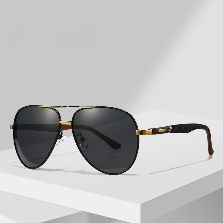 Поляризационные солнцезащитные металлические очки с защитой UV400 2928-GT