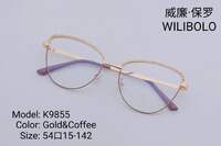 Оправа металлическая ультратонкая, со стразами Wilibolo K9855