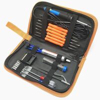 Набор паяльный, 21 предмет, паяльник с регулируемой температурой, питание от 220 В