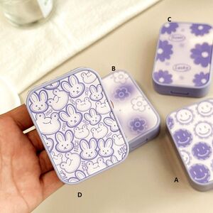 Набор для мягких контактных линз XY5055紫色笑脸兔花