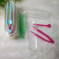Пинцеты с присоской, индивидуальная упаковка, длина 7 см, для работы с контактными линзами, разные цвета NZH-1, заказ от 100 штук