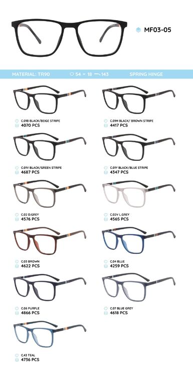 TR-90 plastic frames for glasses MF03-05