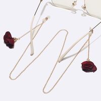 Металлическая нескользящая цепочка золотого цвета, с цветком, для очков и масок GL194-1