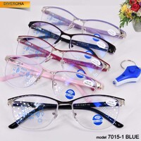 Готовые очки с линзами Blue Block женские металлические с флексами Vizzini V7015-1 диоптрии до+4.50 / -4,00