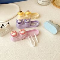 Mini soft contact lens kit retractable W-CT26兔花黄白狗
