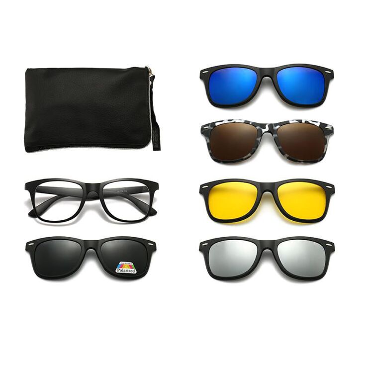 Оправы El Dorado с комплектом поляризационных солнцезащитных насадок на магните 2208A 每套5件