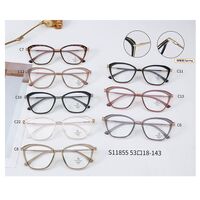 Combined frame (metal + TR90) with Blue Ray Cut protection lenses and flex MAMO S11855