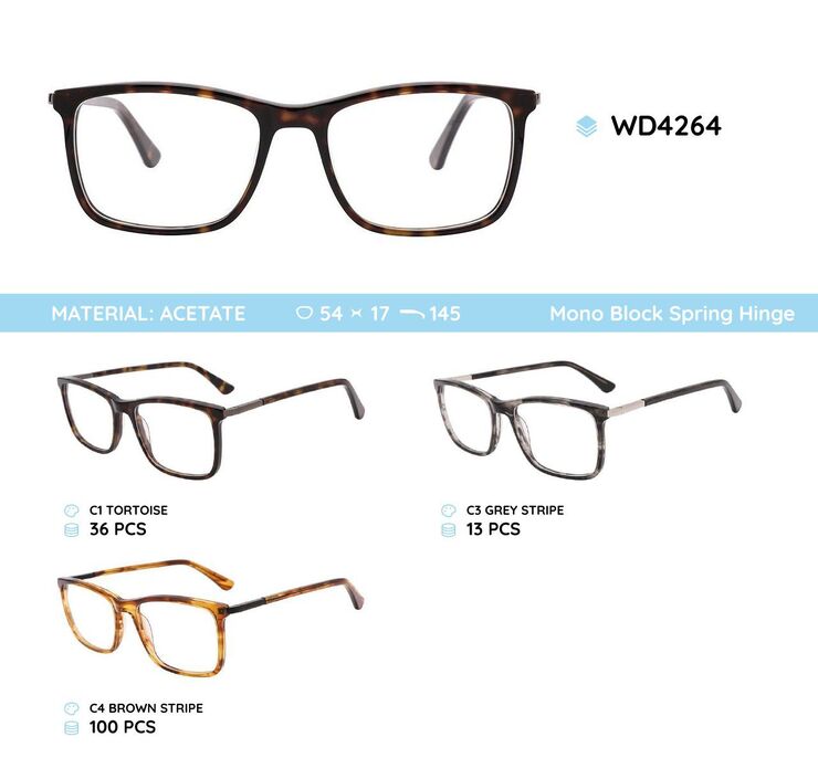 Plastic acetate eyeglasses frame for women WD4264