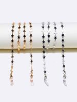 Металлическая нескользящая цепочка золотая и медная, со звездами, для очков и масок GL679-1