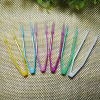 Tweezers, length 6 cm, with silicone tips, for working with contact lenses, assorted colors QZ-1-2, order from 100 pieces