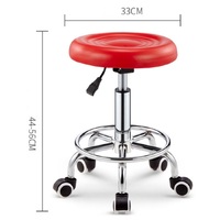 Стул вращающийся круглый маленький на колесиках с подъемником 011