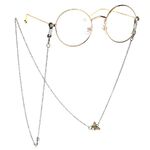 Металлическая нескользящая цепочка бронзового цвета, c бабочкой, для очков и масок GL138