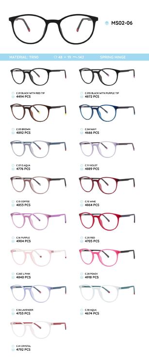 TR-90 plastic frames for glasses MS02-06