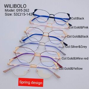 Metal ultrathin frames with flex hinges Wilibolo G95-262