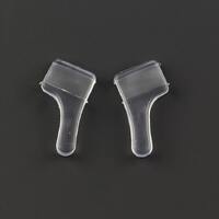 Стоппер - насадка на заушник, противоскользящий ушной крючок, 21-34 мм, прозрачные/чёрные, для различных видов дужек