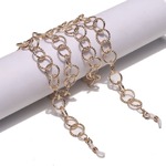 Золотая толстая металлическая цепочка для очков с кругами GL1400