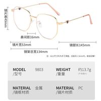 Очки металлические с защитой от синего света 9803-2-GT