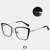 Combined frame (metal + TR90) or glasses with blue light protection, with spring hinges FA87258