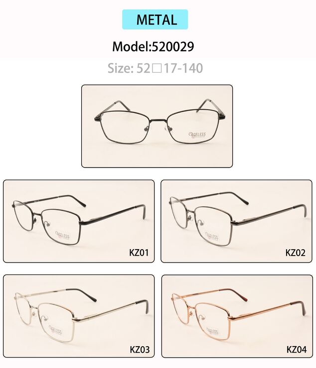 Metal eyeglasses frame for men with spring hinges Tettys Ageless 520029 (item in stock)