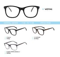 Plastic acetate eyeglasses frame for men with spring hinges WD1146