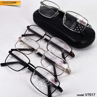 Очки мужские металлические с флексами Vizzini V7017 до +5,00 и -8,00