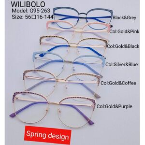 Metal ultrathin frames with flex hinges Wilibolo G95-263