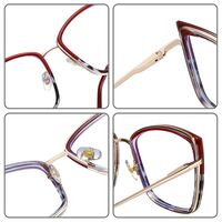 Combined frame (metal + TR90) or glasses with blue light protection, with spring hinges FA87258