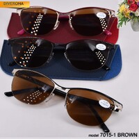 Готовые очки с линзами Blue Block женские металлические с флексами Vizzini V7015-1 диоптрии до+4.50 / -4,00