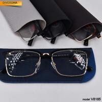 Очки большие мужские металлические с флексами Vizzini V8185-ЧЕХОЛ