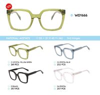 Plastic acetate eyeglasses frame with spring hinges WD1666