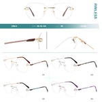 Оправа для очков металлическая безободковая Big City 25644