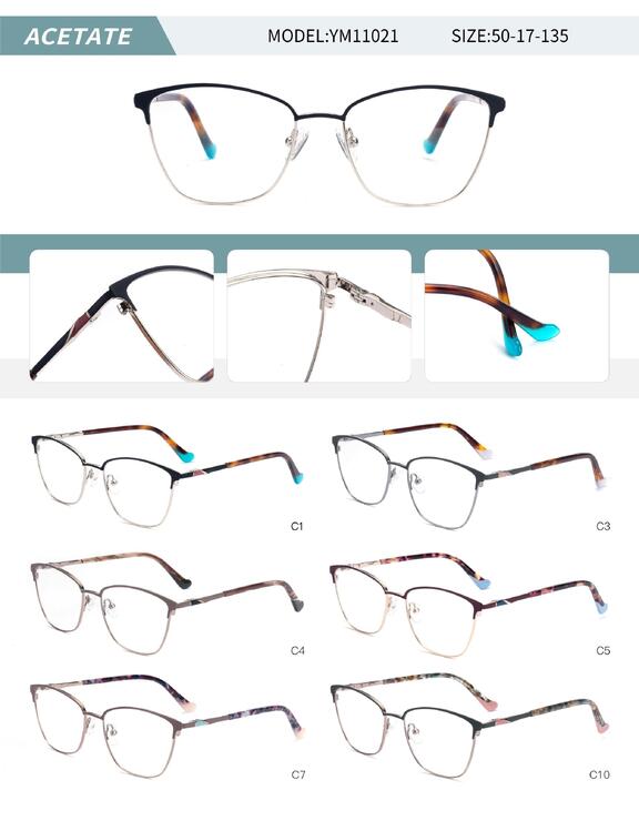 Оправа металлическая женская с флексом YM11021-DA