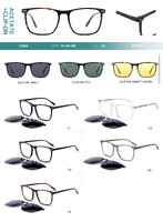 Оправа пластиковая из материала ацетат + насадка солнцезащитная (клипон) Big City F3004S