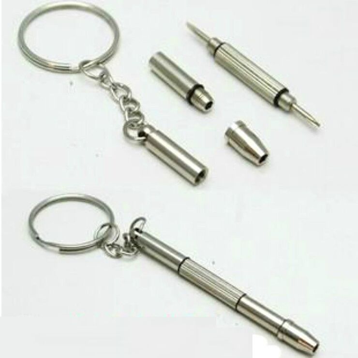 Отвертка-брелок универсальная, 4 в 1 - плоская, шестигранная * 2, крестовая