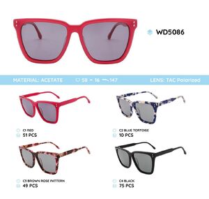 Plastic acetate frames polarized sunglasses WD5086